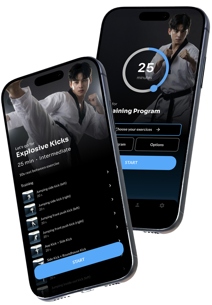 Karate Training app on iPhone